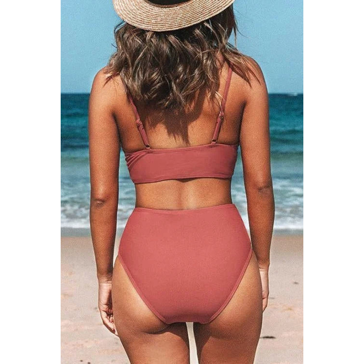 Jodi | Bikini z Wysokim Stanem z Zabawny Dekoltem w Kształcie V