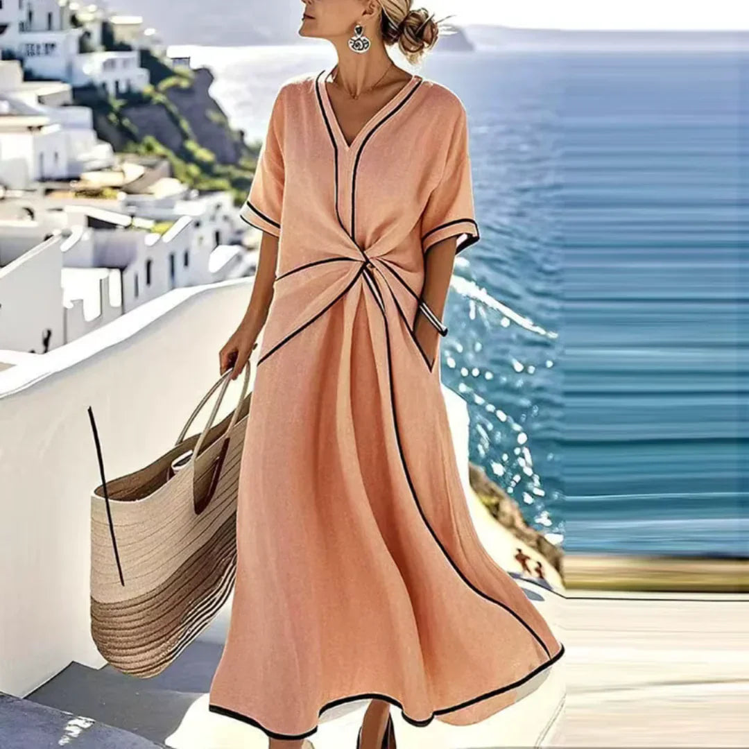 Athena™ - Elegancka, Podkreślająca Sylwetkę Sukienka Maxi na Lato