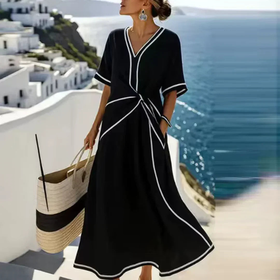 Athena™ - Elegancka, Podkreślająca Sylwetkę Sukienka Maxi na Lato