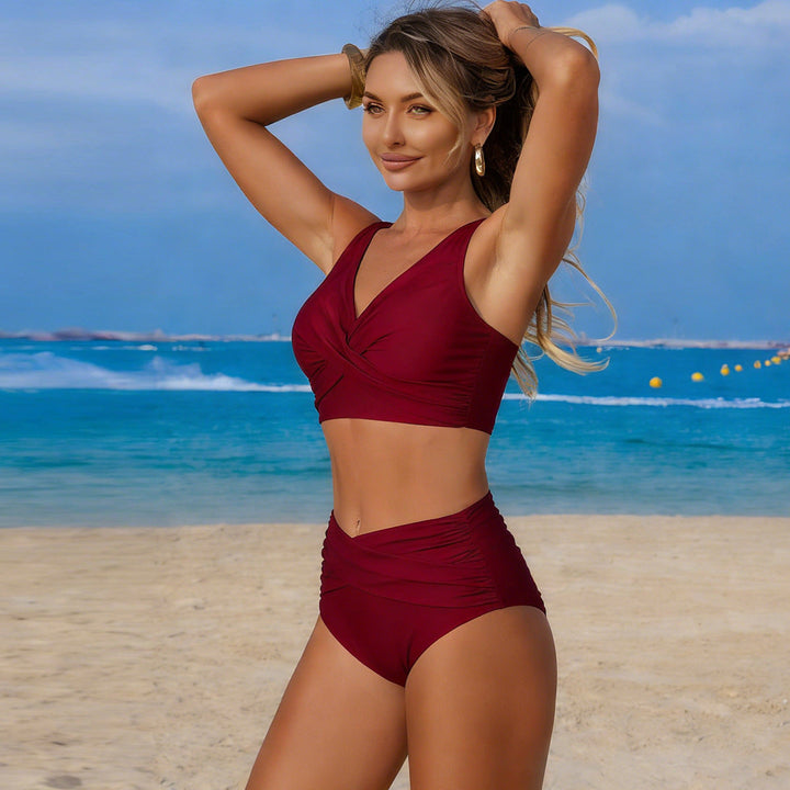 Jasmijn | Bikini z wysokim stanem z detalem w formie skrętu