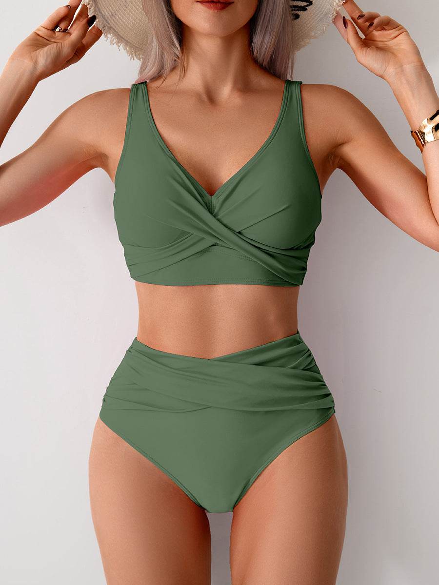 Jasmijn | Bikini z wysokim stanem z detalem w formie skrętu