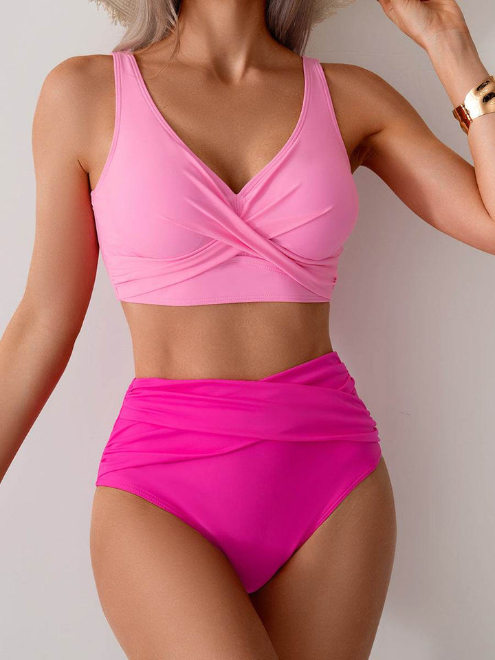 Jasmijn | Bikini z wysokim stanem z detalem w formie skrętu