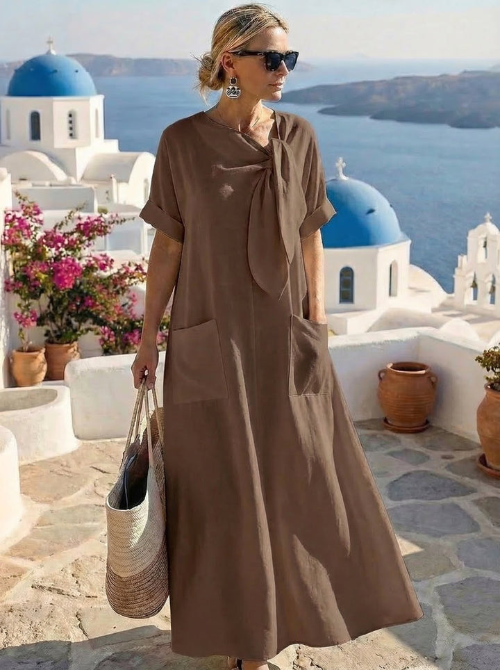 Fleur™ Elegancka Sukienka z Kieszeniami