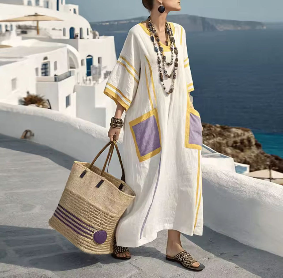 Elegancka Mary - Długa sukienka plażowa na modny letni look